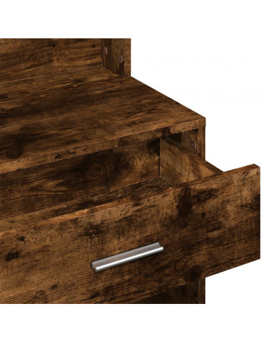 Toeletta con Armadietto Rovere Fumo 80x35x132 cm