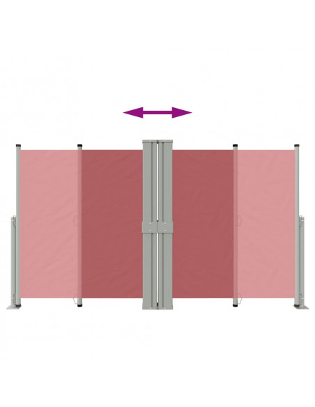 Tenda Laterale Retrattile Rossa 140x1200 cm