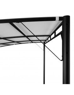 Tenda Parasole da Giardino 4x3x2,55 m Crema