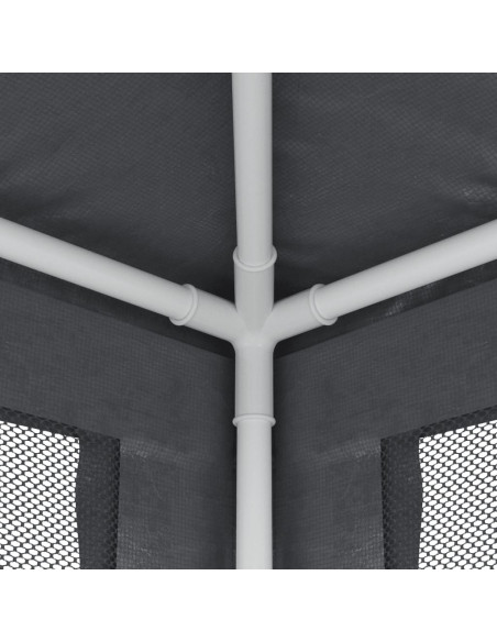 Tenda per Feste 6 Pareti Laterali in Rete Antracite 3x6 m HDPE