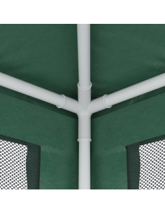 Tenda per Feste con 10 Pareti Laterali in Rete Verde 3x12m HDPE