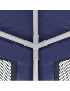 Tenda per Feste con 4 Pareti Laterali in Rete Blu 3x3 m HDPE