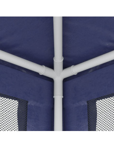 Tenda per Feste con 4 Pareti Laterali in Rete Blu 3x4 m HDPE