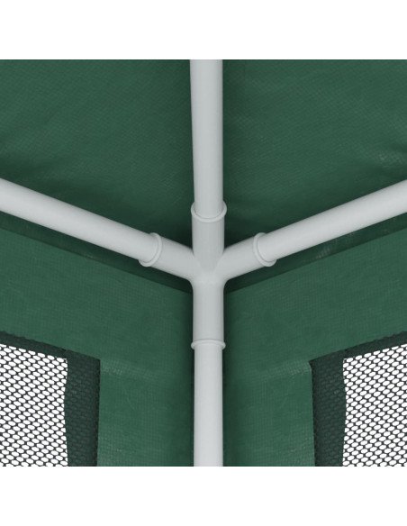 Tenda per Feste con 4 Pareti Laterali in Rete Verde 2x2 m HDPE