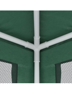 Tenda per Feste con 4 Pareti Laterali in Rete Verde 3x3 m HDPE