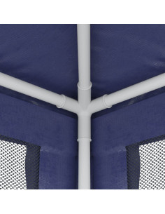 Tenda per Feste con 6 Pareti Laterali in Rete Blu 3x6 m HDPE