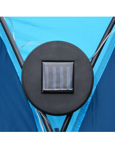 Tenda per Feste con LED e 4 Pareti 3,6x3,6x2,3 m Blu