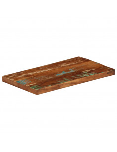 Piano Tavolo 60x20x2,5 cm Rettangolare in Massello di Recupero 2