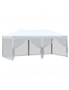 Tenda per Feste Pieghevole con Pareti Laterali Bianco 3x6 m