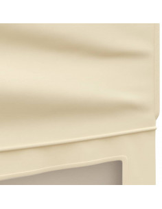 Tenda per Feste Pieghevole con Pareti Laterali Crema 2x2 m