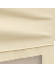 Tenda per Feste Pieghevole con Pareti Laterali Crema 3x3 m