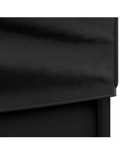 Tenda per Feste Pieghevole con Pareti Laterali Nero 2x2 m