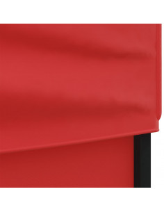 Tenda per Feste Pieghevole con Pareti Laterali Rosso 3x6 m