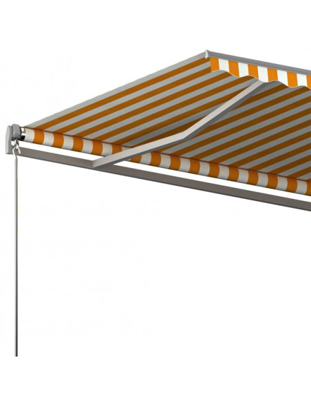 Tenda da Sole Autoportante Automatica 600x300 cm Gialla Bianca