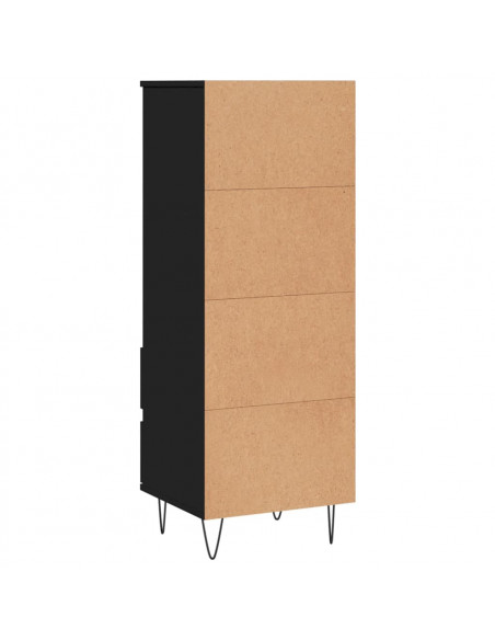 Credenza Nero 40x36x110 cm in Legno Multistrato
