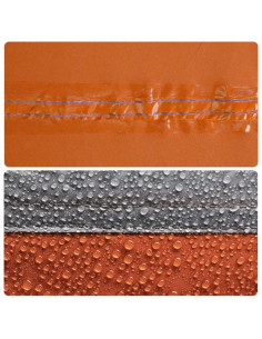 Tenda per Toilette Grigio e Arancione Impermeabile