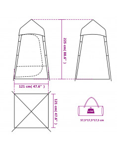 Tenda per Toilette Verde Impermeabile