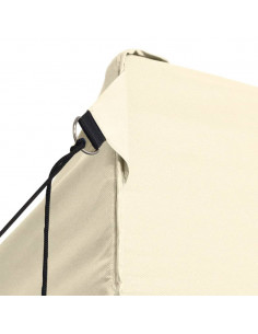 Tenda Pieghevole Pop-Up 4 Pareti Laterali 3x4,5 m Bianco Crema
