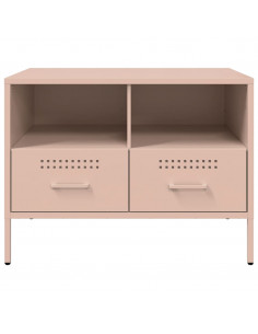 Mobili TV 2 pz Rosa 68x39x50,5 cm in Acciaio Laminato a Freddo 2