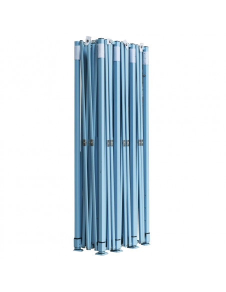 Tenda Pieghevole Pop-Up con 8 Pareti Laterali 3x9 m Blu