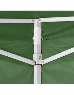 Tenda Pieghevole Verde 3 x 3 m con 4 Pareti