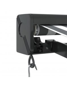 Tenda Retrattile Antracite e Bianca 4,5x3 m Tessuto e Alluminio