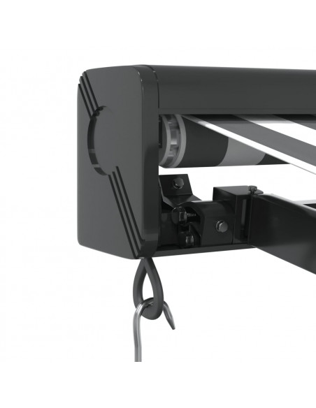 Tenda Retrattile Antracite e Bianca 4x3 m Tessuto e Alluminio