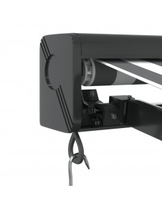 Tenda Retrattile Antracite e Bianca 5x3 m Tessuto e Alluminio