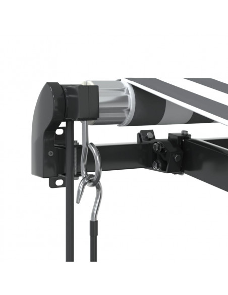 Tenda Retrattile Automatica Antracite e Bianco 450x300 cm