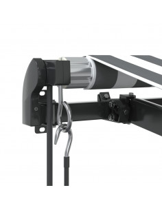 Tenda Retrattile Automatica Antracite e Bianco 600x300 cm