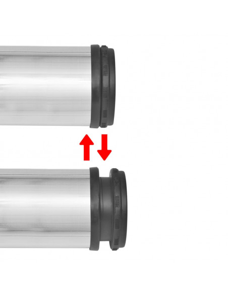 Set Gambe Tavolo 4 pz in Nickel Spazzolato Regolabili 870 mm