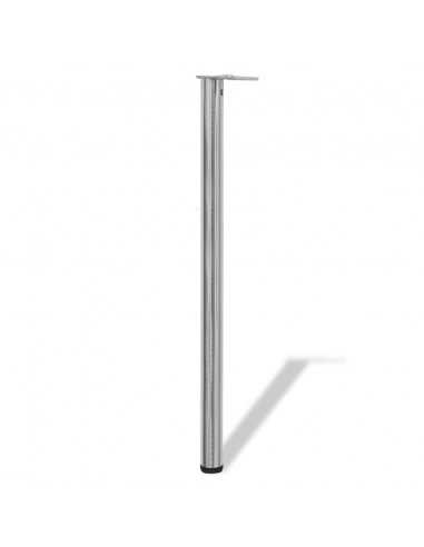 Set Gambe Tavolo 4 pz in Nickel Spazzolato Regolabili 1100 mm