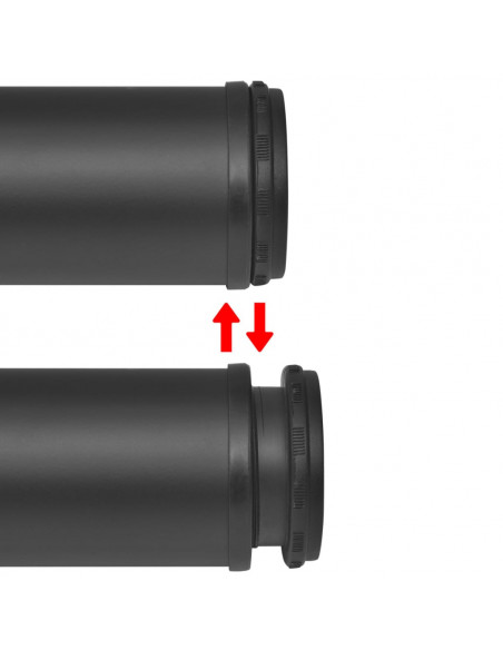 Set Gambe per Tavolo 4 pz Nere Regolabili in Altezza 710 mm