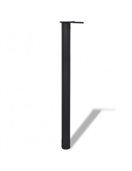 Set Gambe Tavolo Altezza Regolabile Nere 870 mm