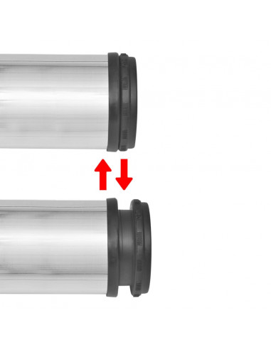 Set Gambe Tavolo 4 pz in Nickel Spazzolato Regolabili 1100 mm