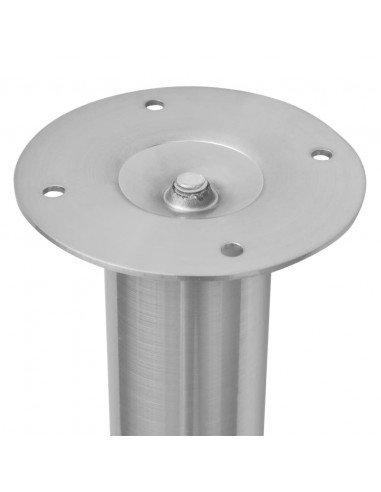 Gambe Telescopiche Tavolo 2 pz Nichel Spazzolato 710 mm-1100 mm