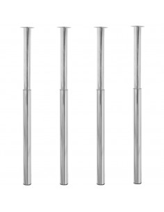 Gambe Telescopiche per Tavolo 4 pz Cromate 710-1100 mm 2