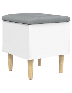 Panca Portaoggetti Bianca 42x42x46 cm in Legno Multistrato 2