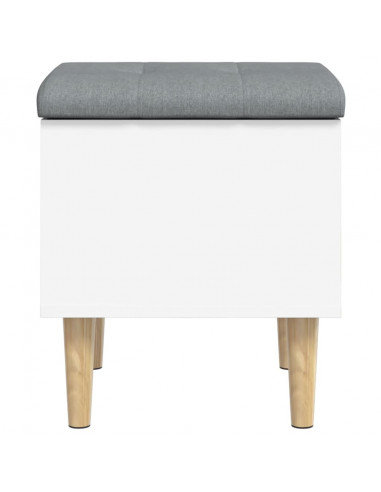 Panca Portaoggetti Bianca 42x42x46 cm in Legno Multistrato