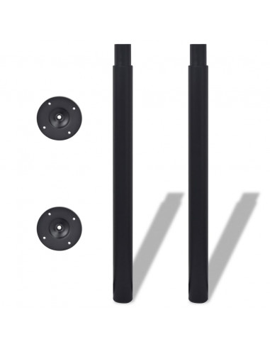 Gambe Telescopiche per Tavolo 4 pz Nero 710-1100 mm