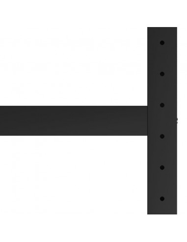 Telaio per Banco da Lavoro in Metallo 150x57x79 cm Nero e Rosso