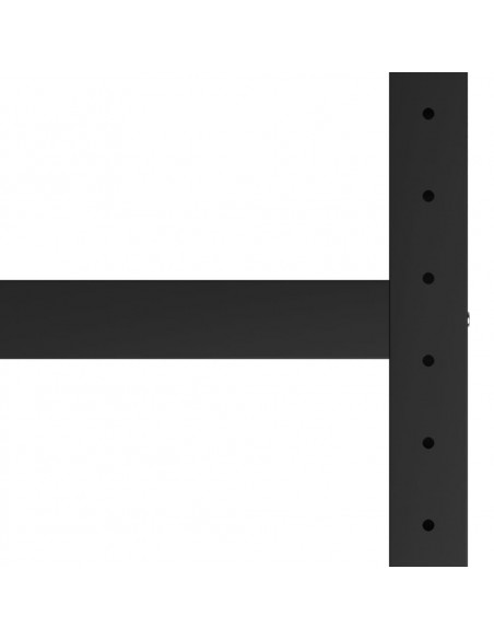 Telaio per Banco da Lavoro in Metallo 150x57x79 cm Nero e Rosso