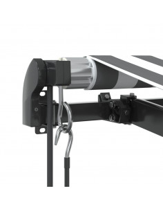 Tenda Sole Retrattile Automatica 400x350 cm Antracite e Bianco