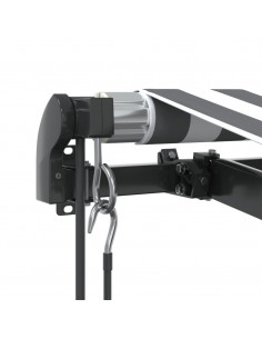 Tenda Sole Retrattile Automatica 450x350 cm Antracite e Bianco