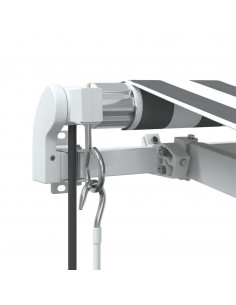 Tenda Sole Retrattile Automatica 600x300 cm Antracite e Bianco