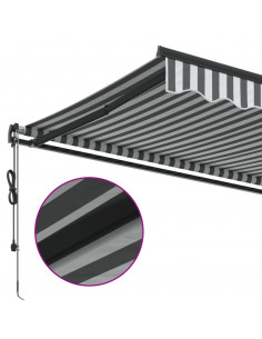 Tenda Sole Retrattile Automatica Antracite e Bianco 300x250 cm