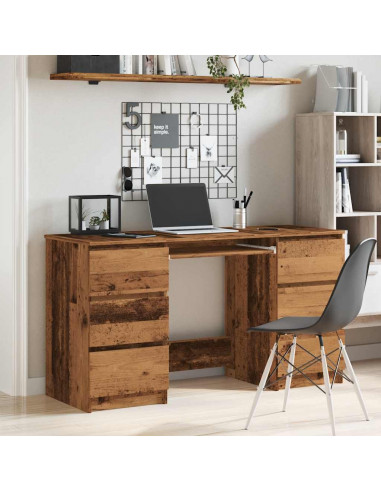 Scrivania Legno Antico 140x50x77 cm in Legno Multistrato