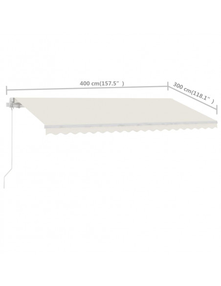Tenda Sole Retrattile Manuale Autoportante 400x300 cm Antracite