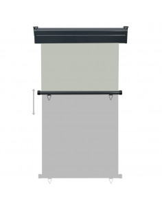 Tendalino Laterale per Balcone 105x250 cm Grigio