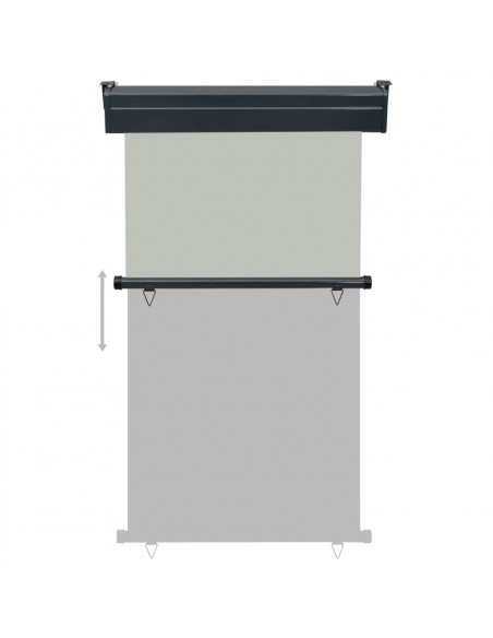 Tendalino Laterale per Balcone 105x250 cm Grigio